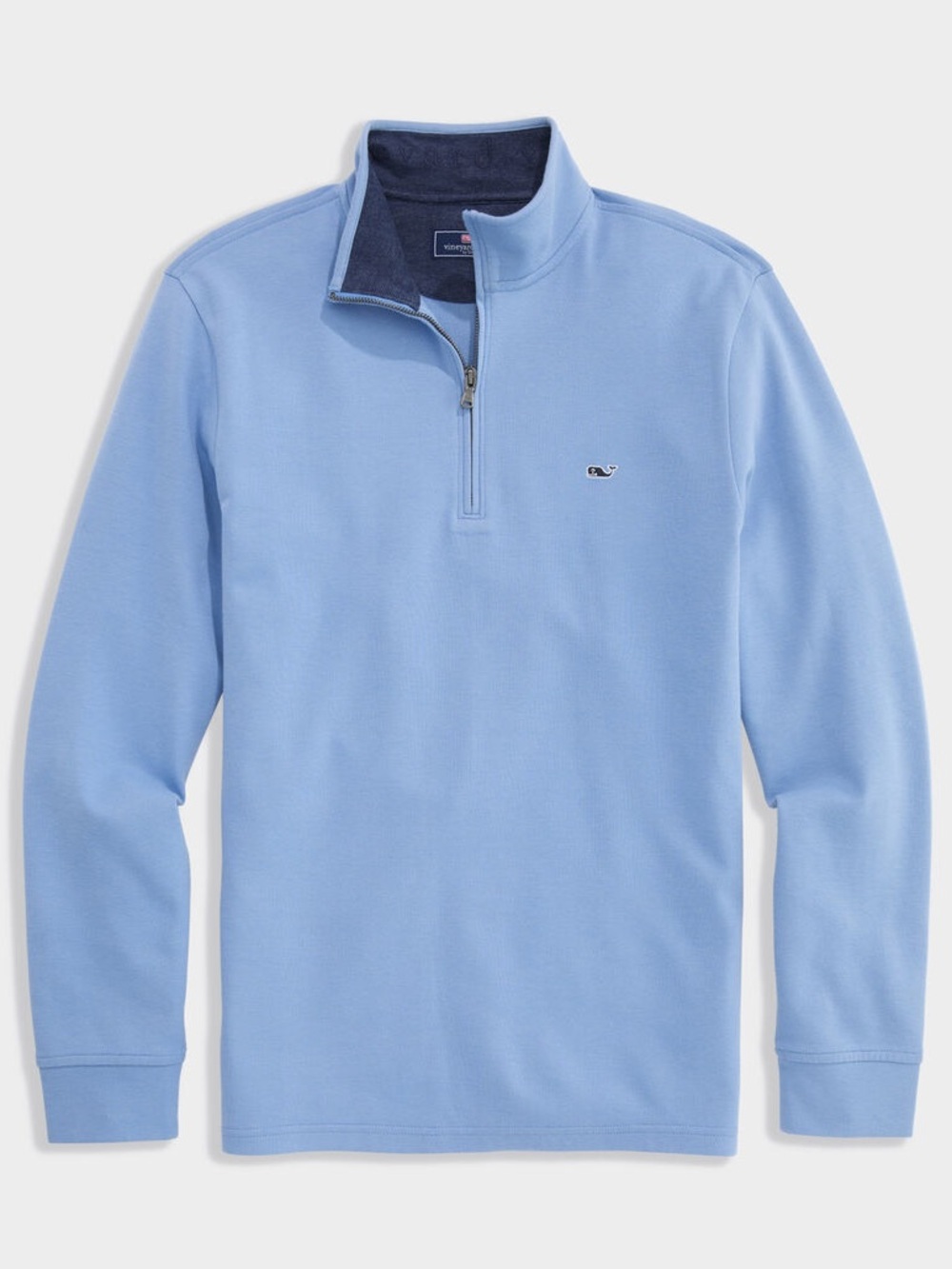 Vineyard Vines Men's Light Blue Quarter-Zip Sweater